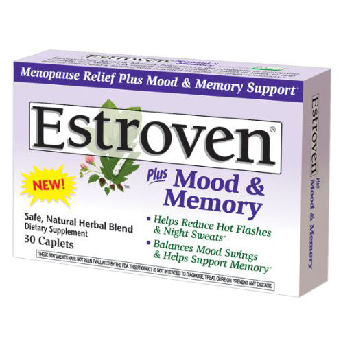 Estroven Plus Mood And Memory Ntural Herbal Blend Caplets - 30 Ea